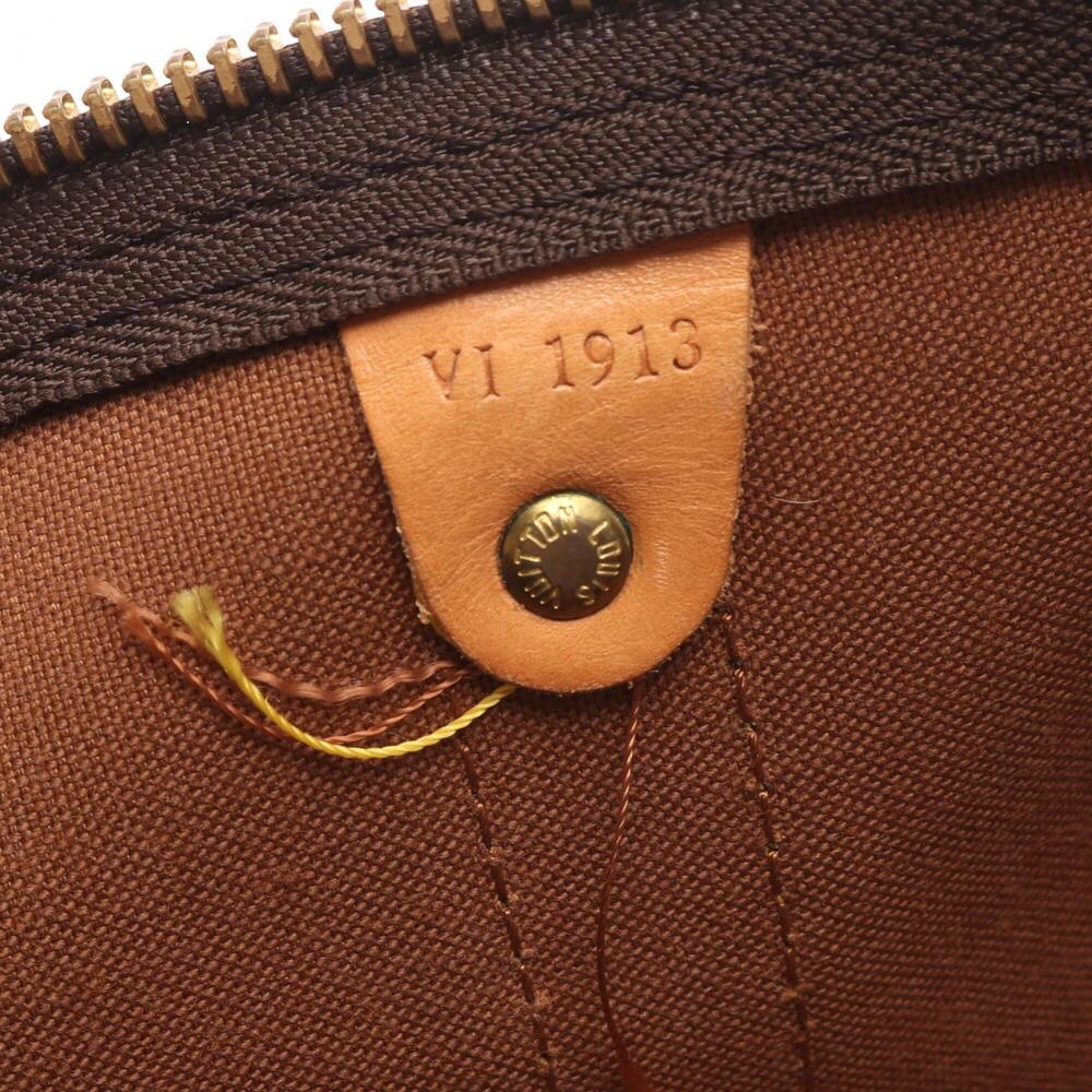LOUIS VUITTON Brown Monogram Leather Keepall 55 Boston Bag - Picture 5 of 11